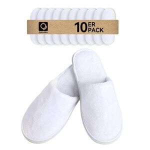 10 Pack Unisex Disposable Slippers, Hotel Spa Cotton, Travel Guest